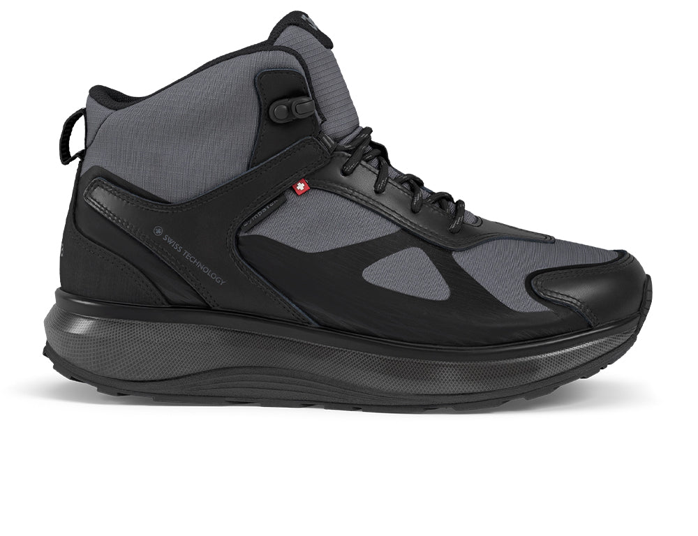 Mens Andes Waterproof Black Grey Wave Hiking Boots