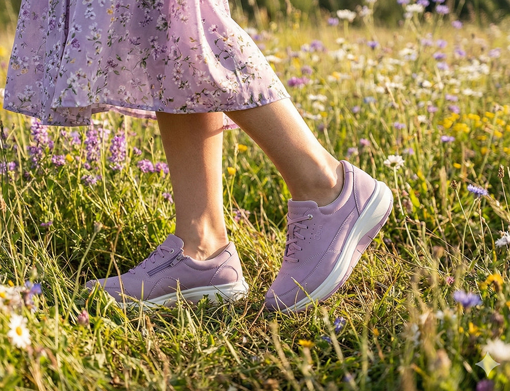 Womens Venice Purple Wide-Fit Zip Wave Shoes