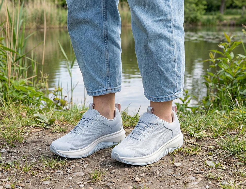 Womens Maui Light Blue II Wide-Fit Wave Trainers