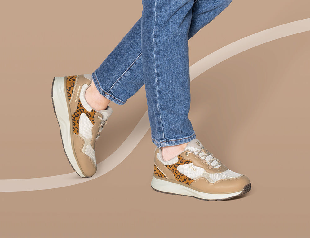 Womens Tina III Beige White Active Trainers