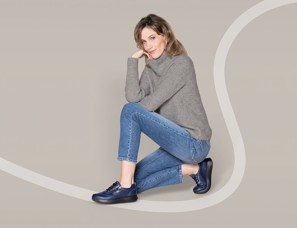 Womens Laura Dark Blue II Zip Senso Shoes