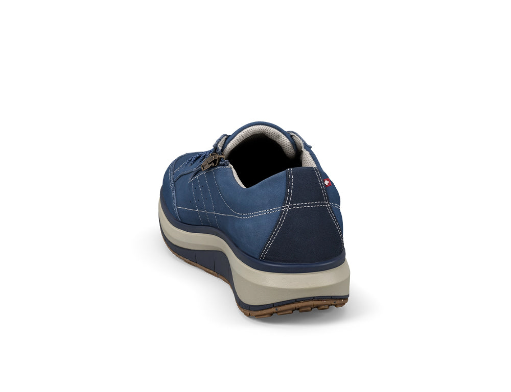 Mens Moscow Blue Zip Wide-Fit Wave Shoes