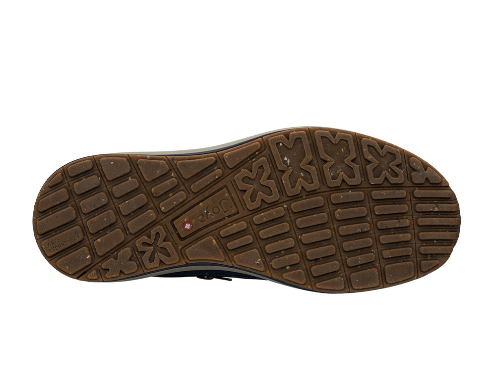 Mens Moscow Blue Zip Wide-Fit Wave Shoes