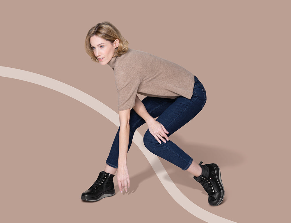 Womens Dublin Black Wide-Fit Wave Boots