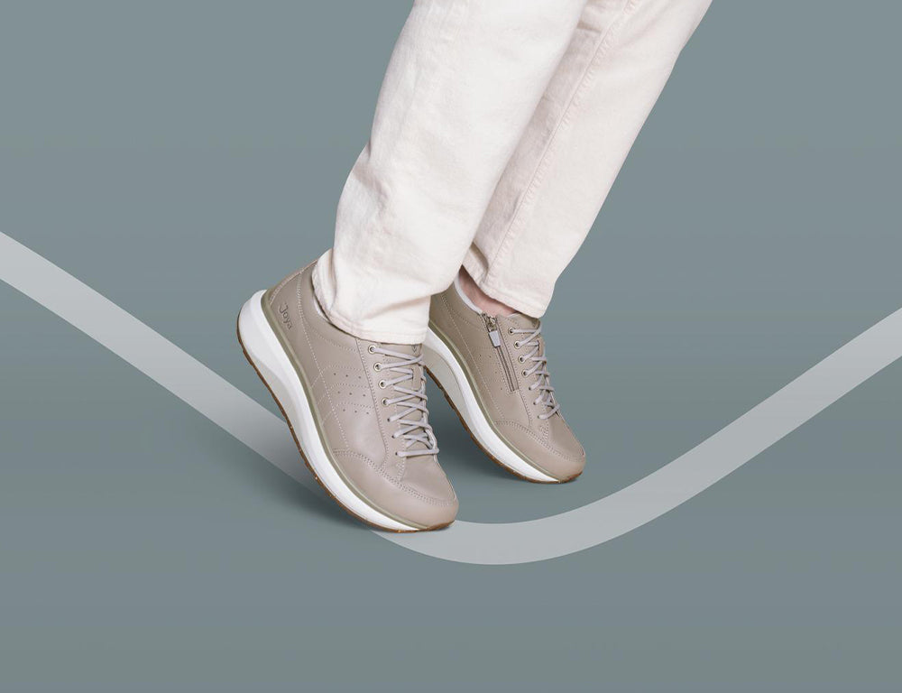 Mens Moscow Beige Zip Wide-Fit Wave Shoes