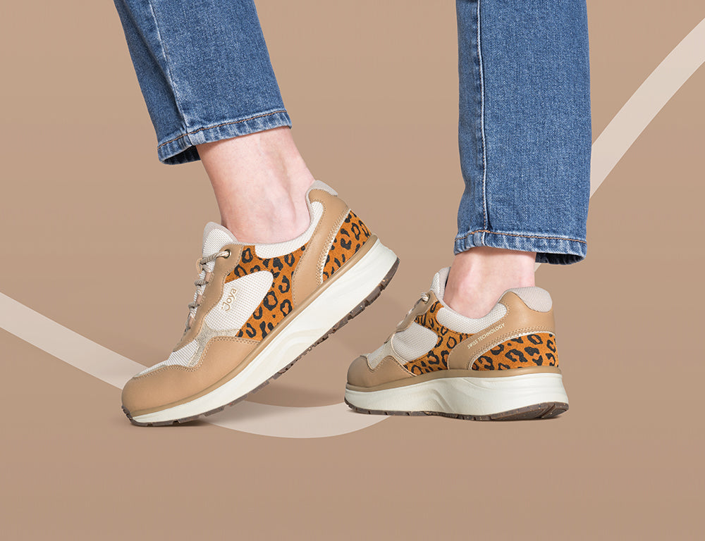 Womens Tina III Beige White Active Trainers