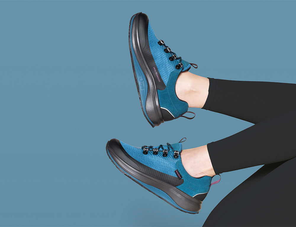Womens Waterproof Maui Blue Wave Wide-Fit Trainers