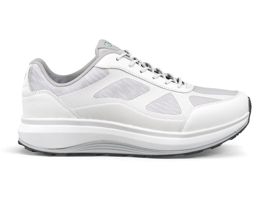 Mens Cancun II White Grey Wide-Fit Wave Trainers