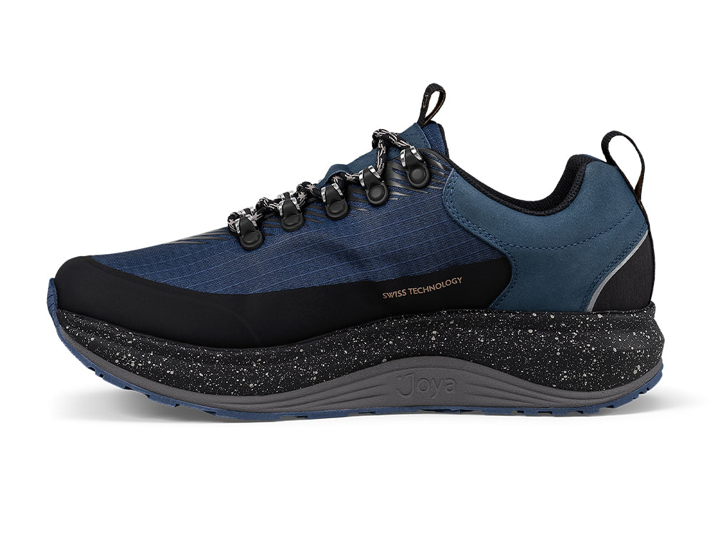 Mens Maui Waterproof Blue Black Wide-Fit Wave Trainers