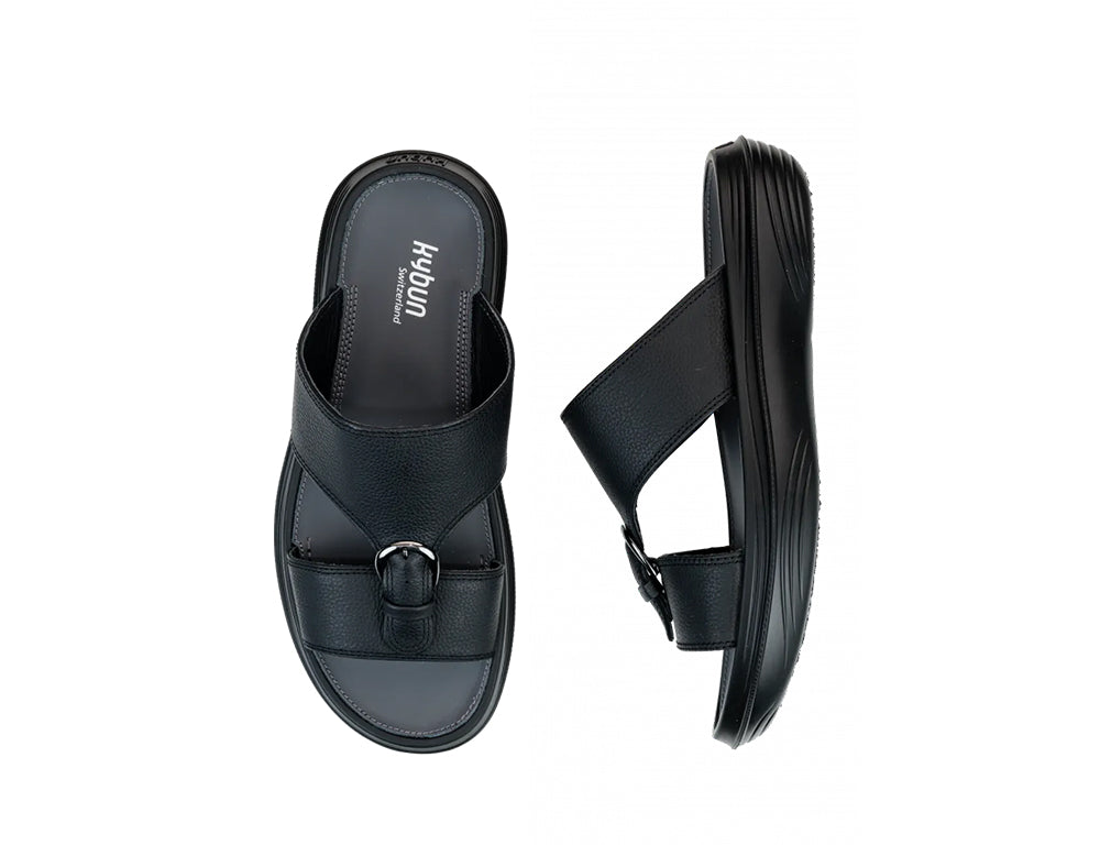Mens Guibin FG Black Cushioned Sandals