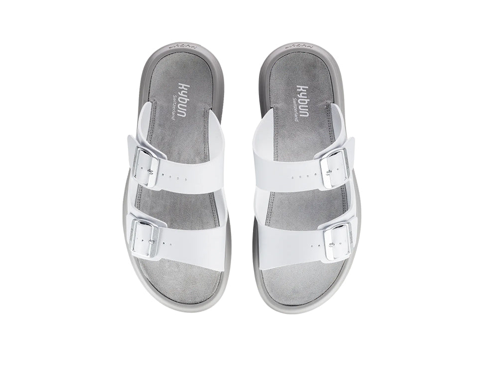 Mens Uri White Cushioned Sandals