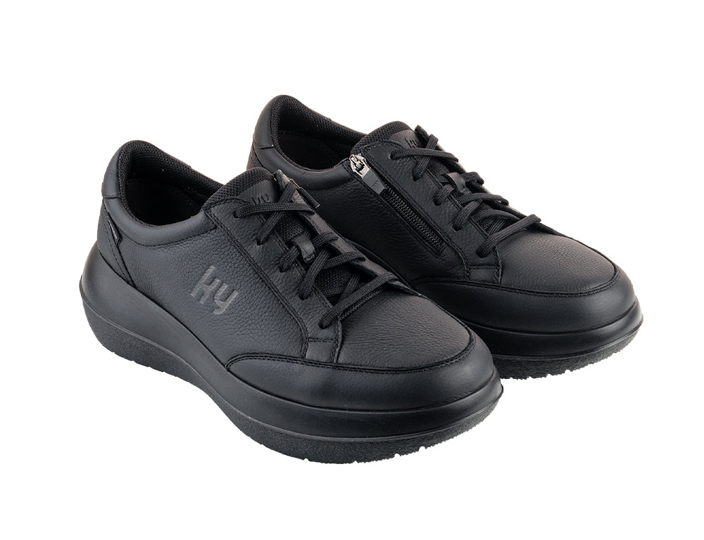 Mens Zürich II Black Leather Strato Shoes