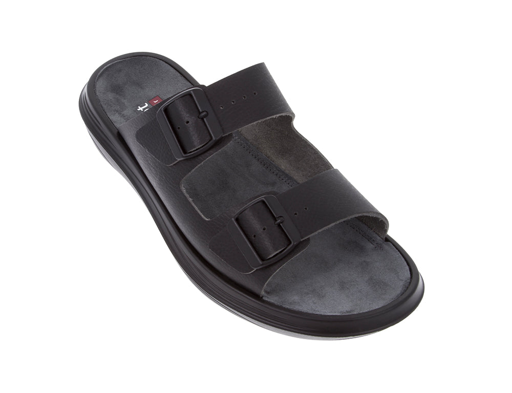 Mens Uri Black Cushioned Sandals