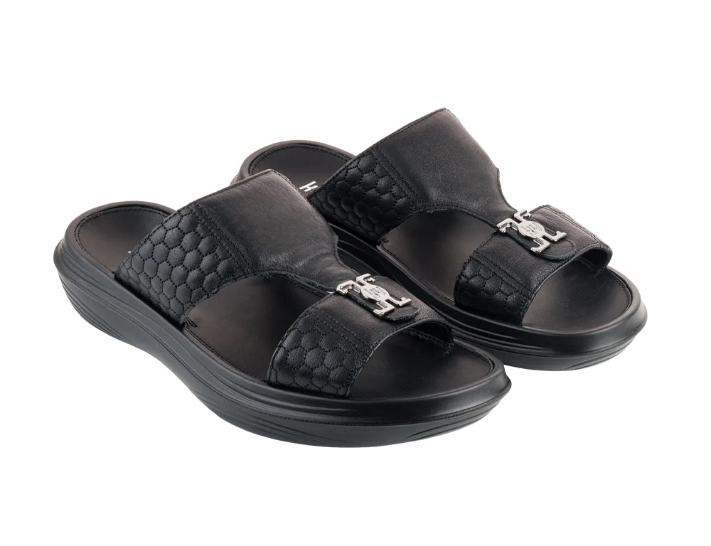 Mens Prince FG Black Cushioned Sandals