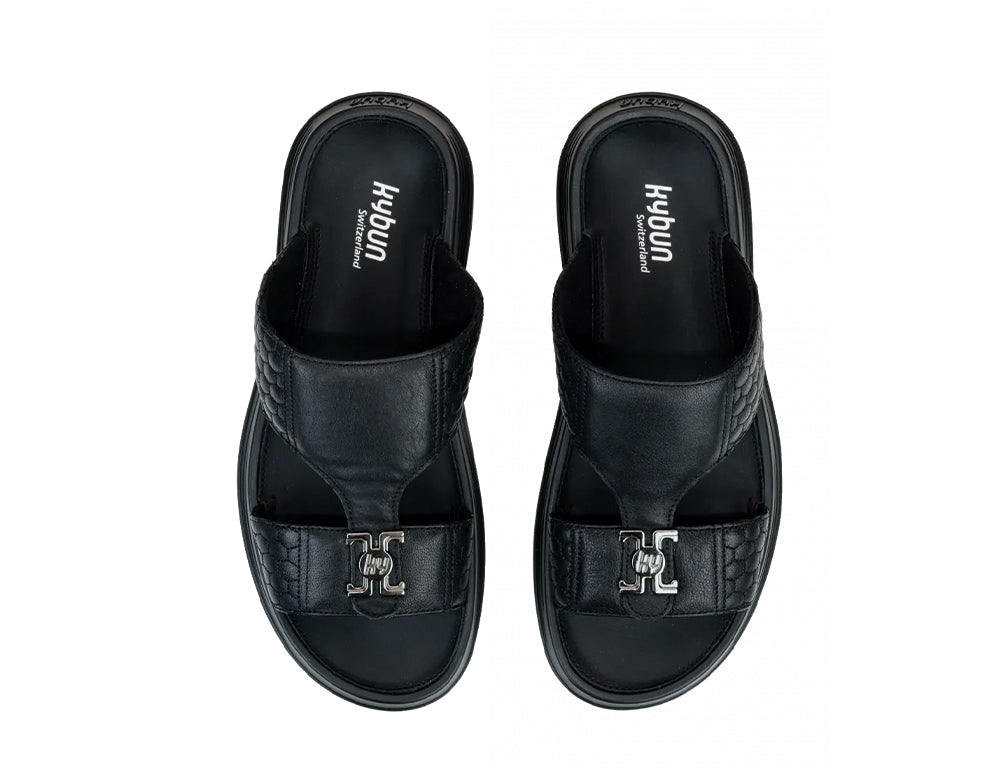 Mens Prince FG Black Cushioned Sandals