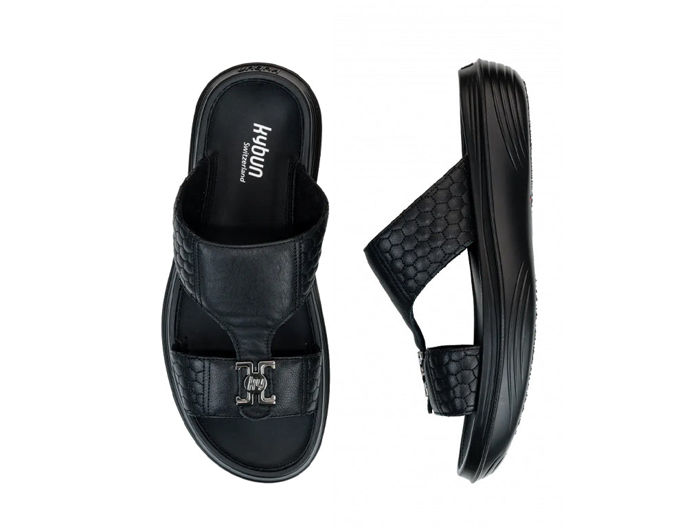 Mens Prince FG Black Cushioned Sandals
