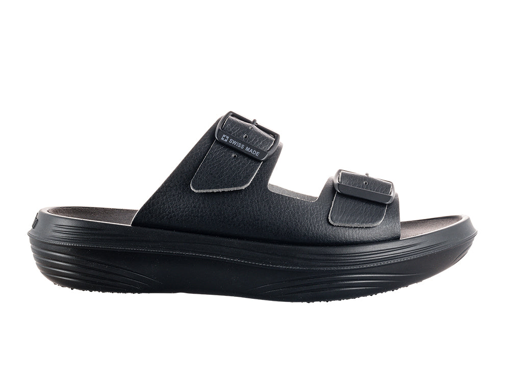 Mens Uri Black Cushioned Sandals
