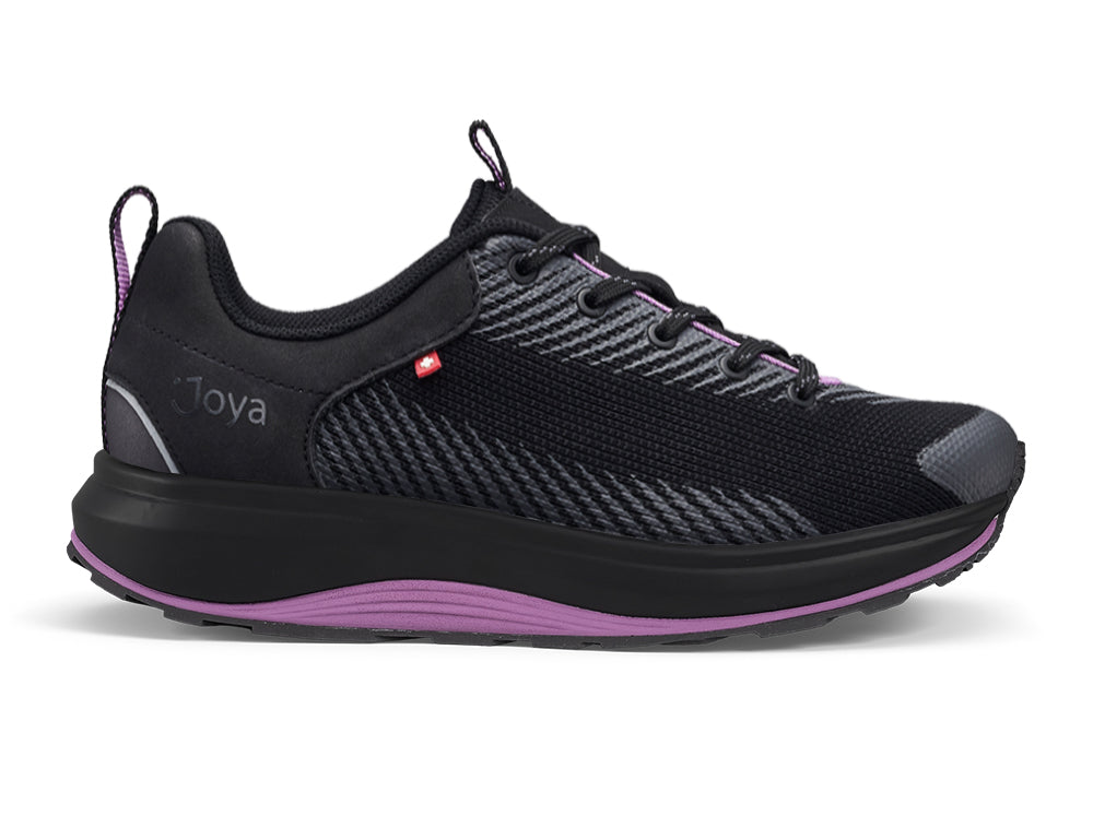 Womens Maui Black Wide-Fit Wave Trainers