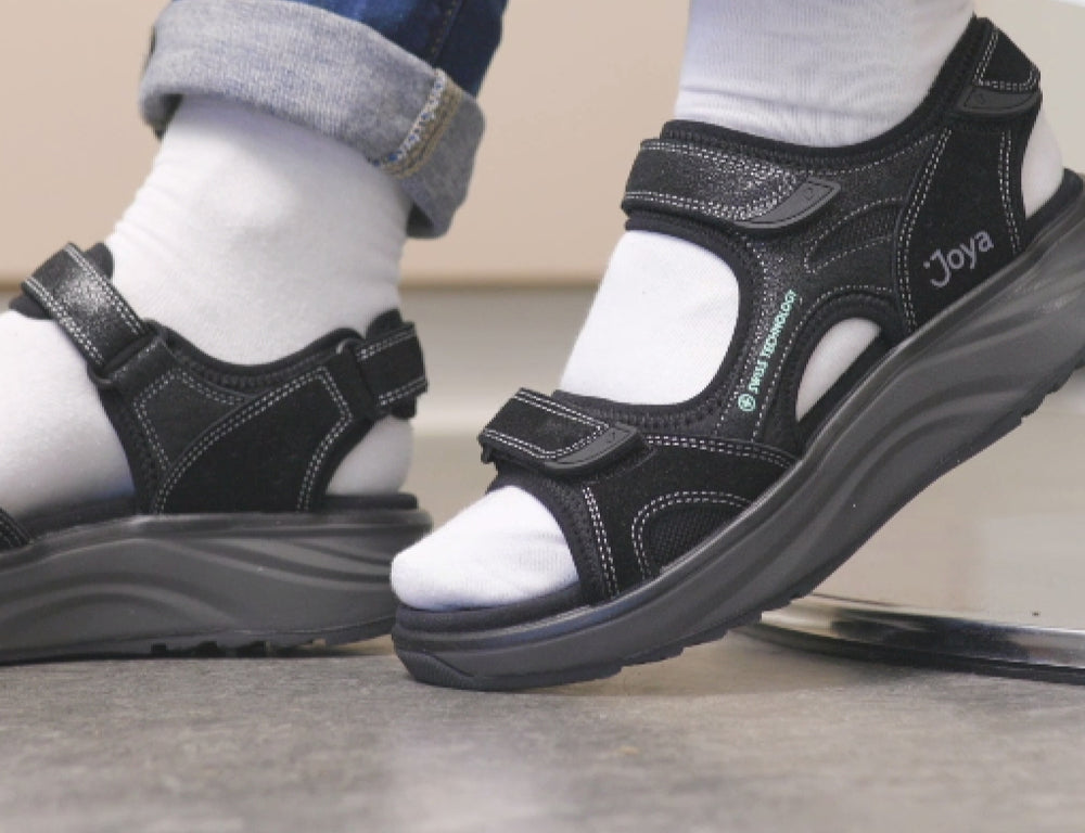 Womens Komodo Black Adjustable Active Sandals
