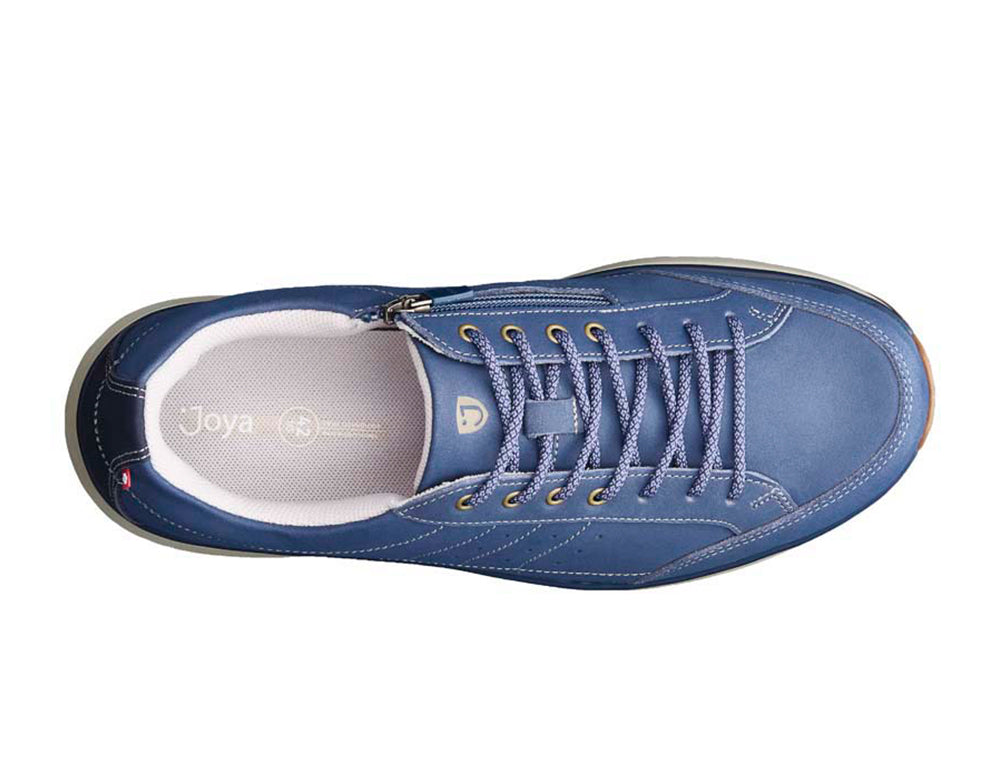 Mens Moscow Blue Zip Wide-Fit Wave Shoes