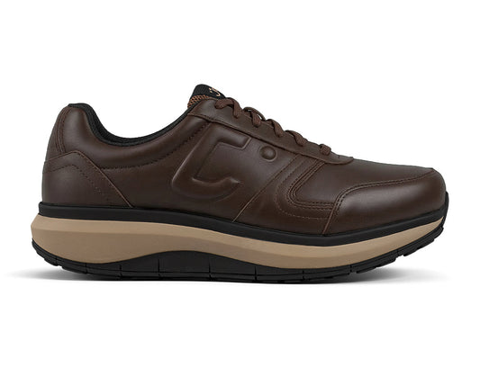 Mens Cancun SR Brown Wide-Fit Wave Trainers