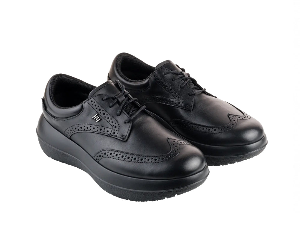 Mens Chiasso Black Leather Strato Shoes