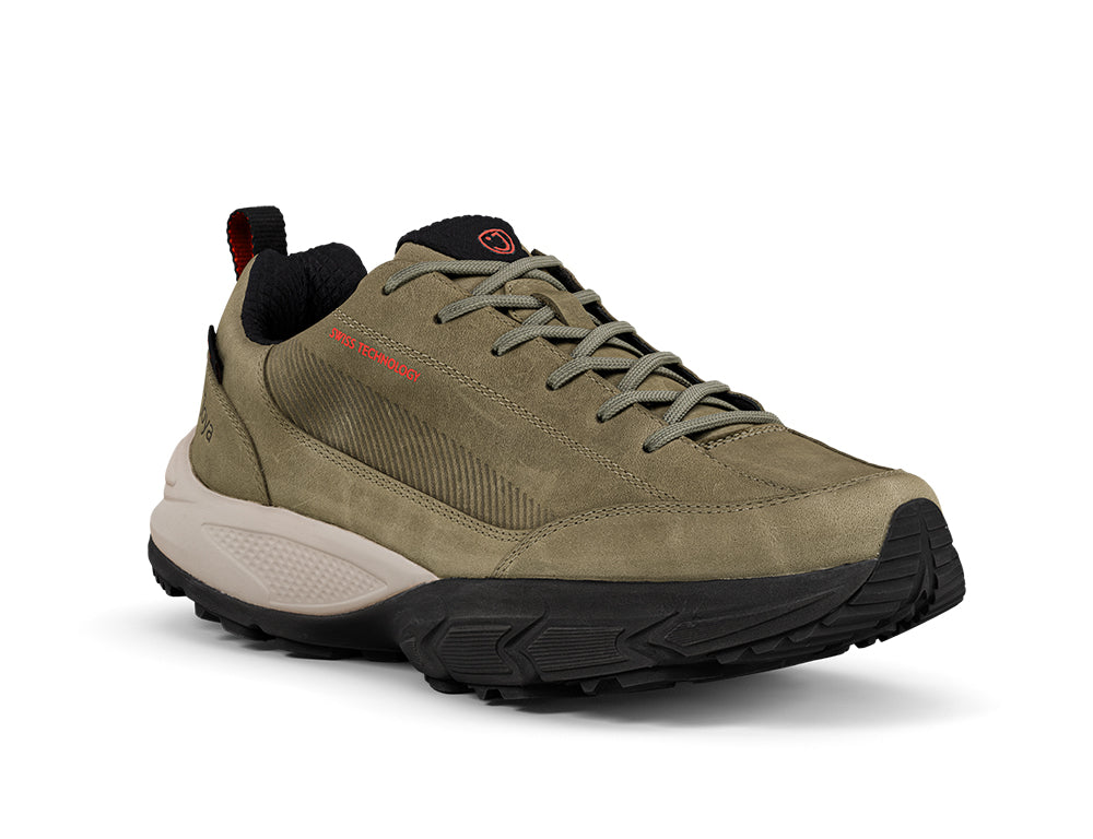 Mens Oberstdorf Waterproof Green Active Hiking Shoes