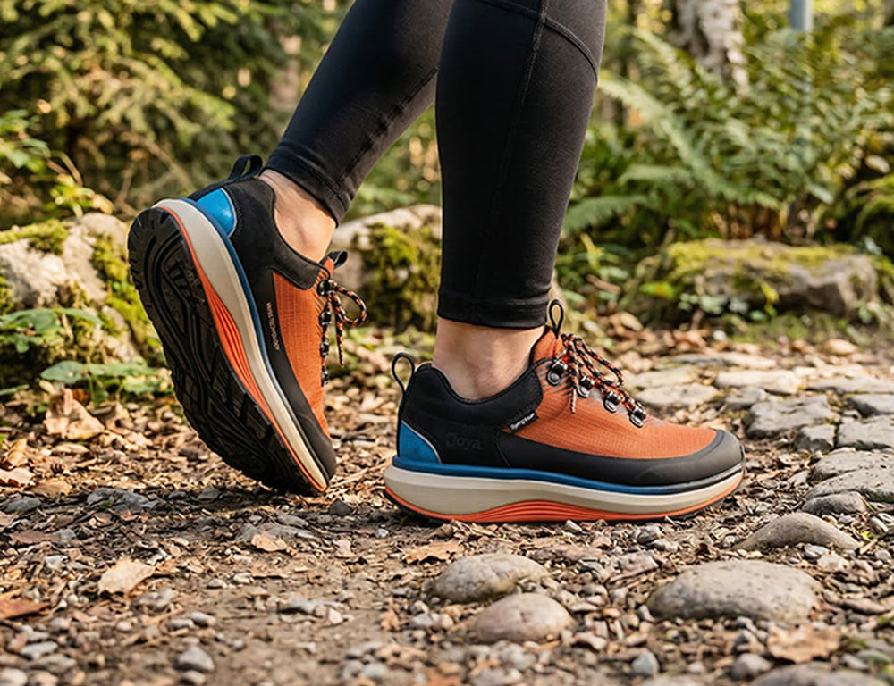 Womens Maui Orange Waterproof Wide-Fit Wave Trainers