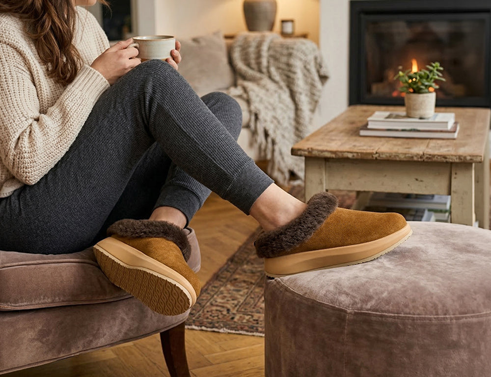 Womens Senso Riga Fur Brown II Slippers