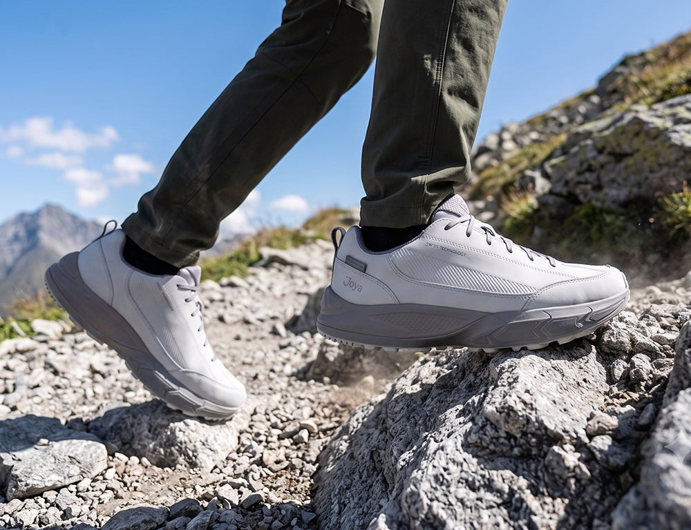 Mens Oberstdorf Waterproof Light Grey Active Hiking Shoes