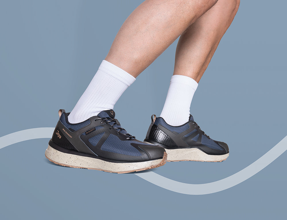 Mens Veloce Waterproof Blue Black Active Trainers