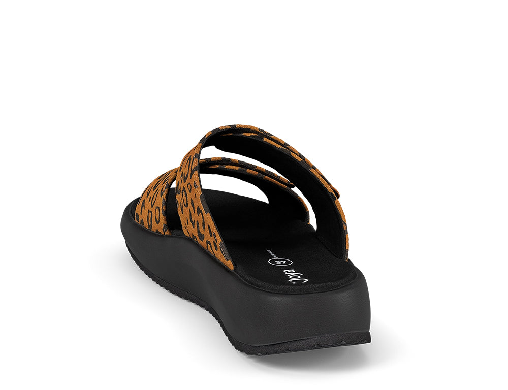 Womens Vienna II Light Brown Leopard Senso Sandals