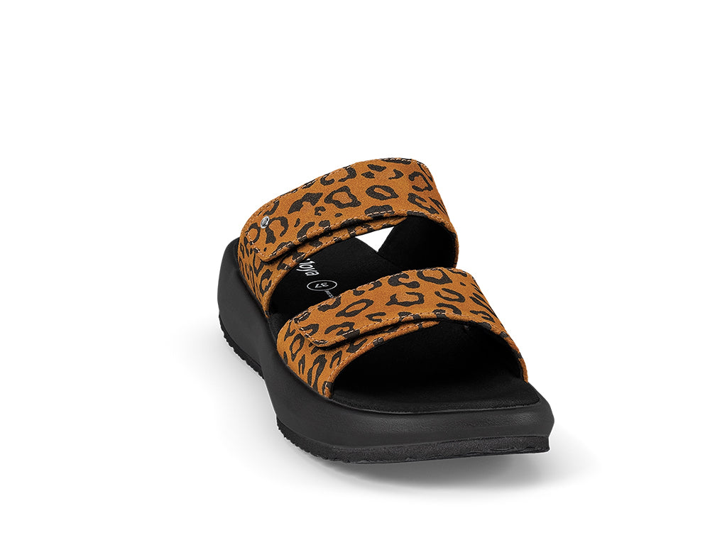 Womens Vienna II Light Brown Leopard Senso Sandals
