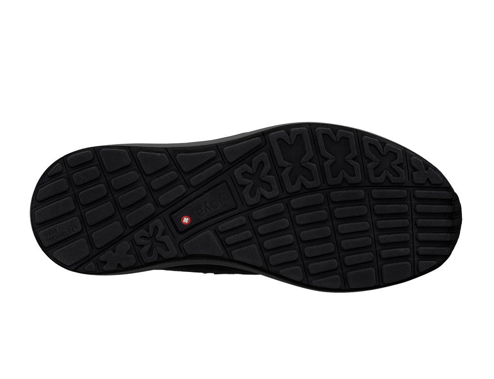 Mens Moscow Black Zip Wide-Fit Wave Shoes