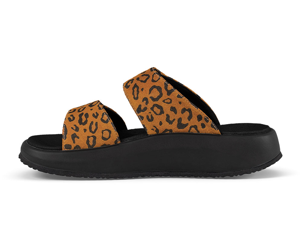 Womens Vienna II Light Brown Leopard Senso Sandals