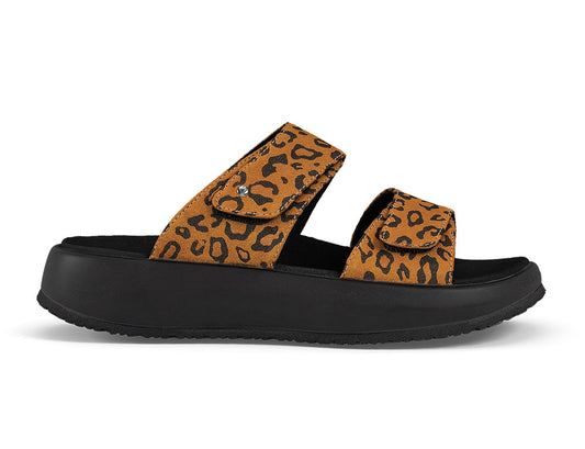 Womens Vienna II Light Brown Leopard Senso Sandals