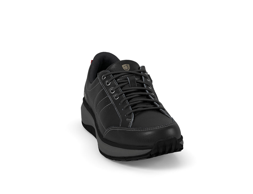 Mens Moscow Black Zip Wide-Fit Wave Shoes