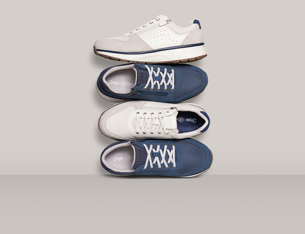 Mens Dynamo White Zip Active Trainers
