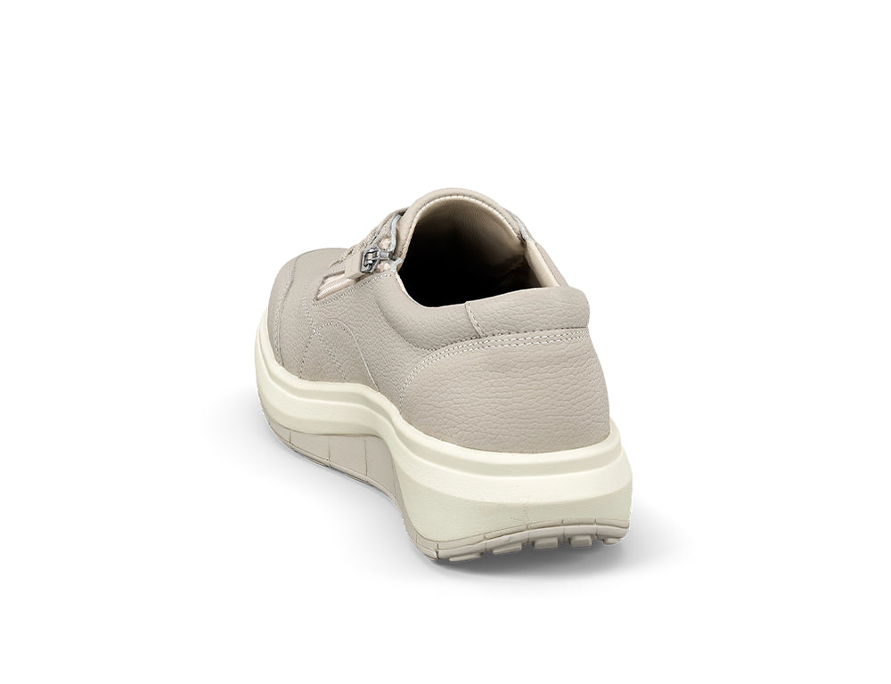 Womens Venice Light Beige Zip Wide-Fit Wave Shoes