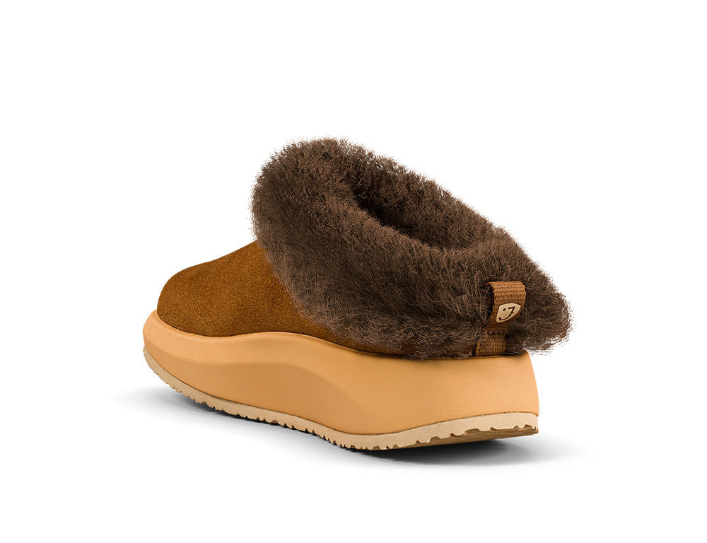 Womens Senso Riga Fur Brown II Slippers