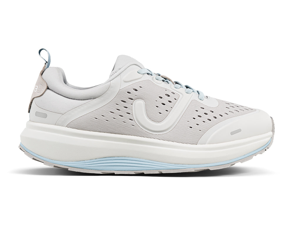 Womens Miami Grey Wide-Fit Wave Trainers
