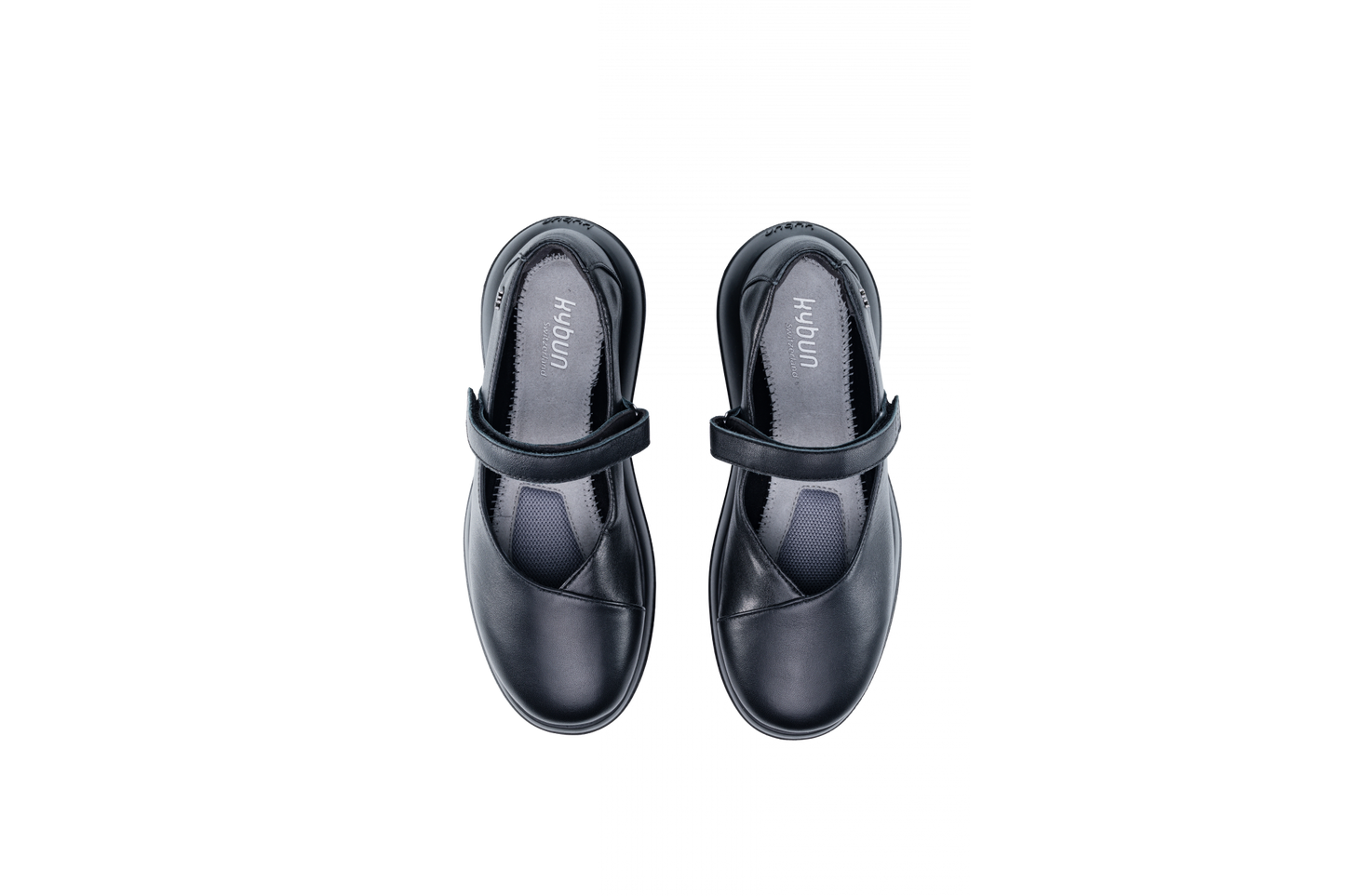 Womens Mary-Jane Black Leather Spiez Shoes