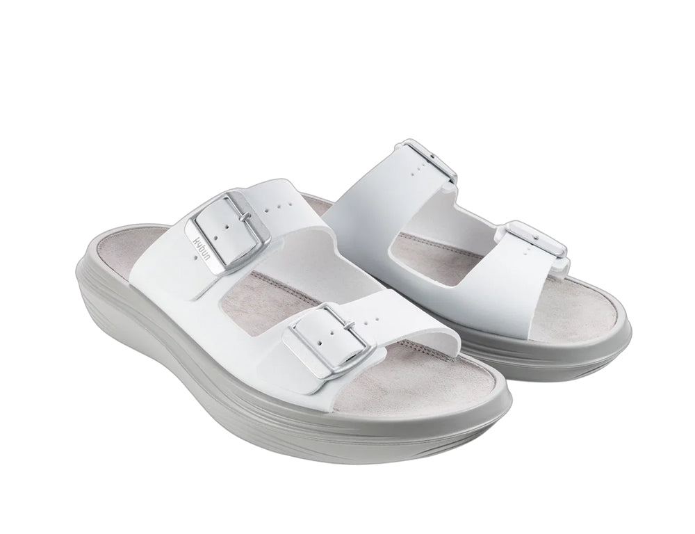 Womens Glarus White Cushioned Sandals