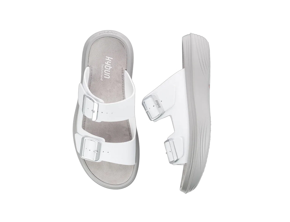 Womens Glarus White Cushioned Sandals
