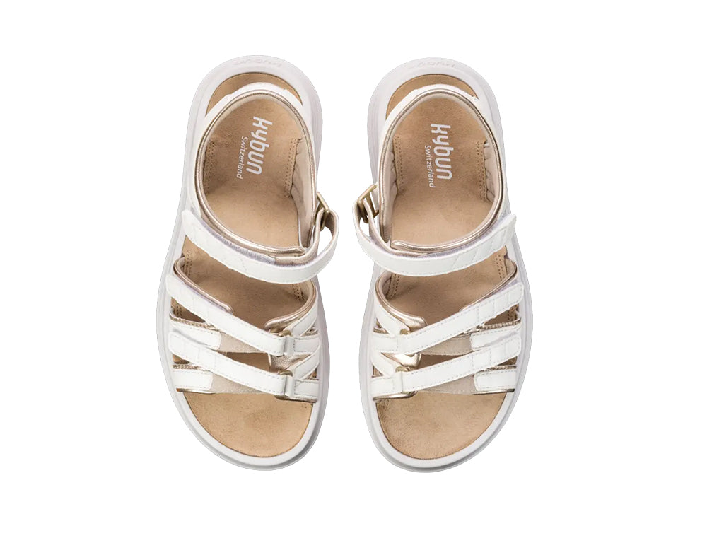 Womens Tessin White Cushioned Sandals