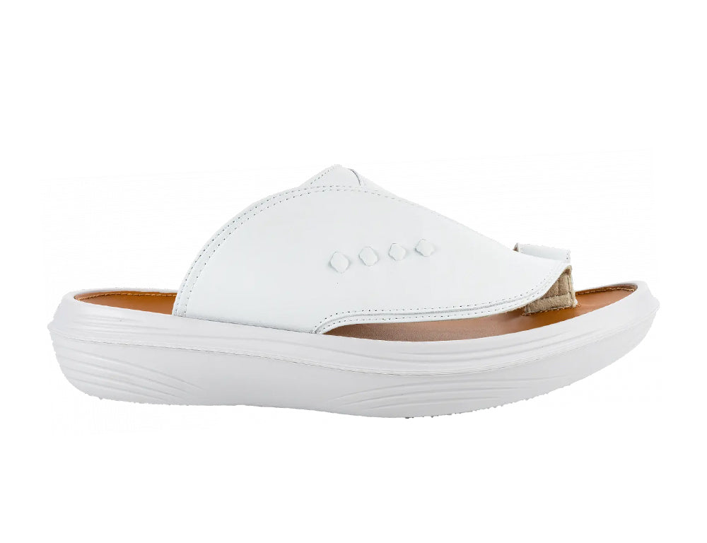 Mens VIP FG White Toe-Ring Sandals