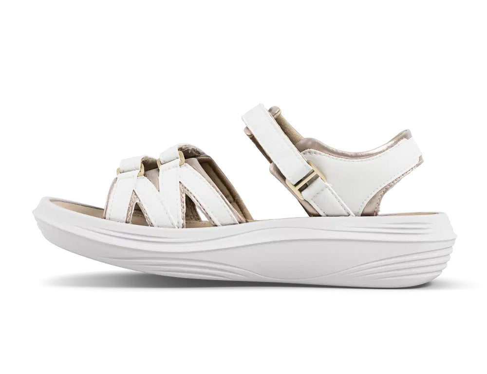Womens Tessin White Cushioned Sandals