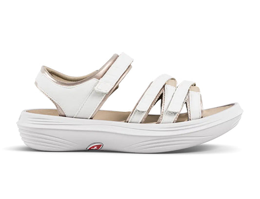 Womens Tessin White Cushioned Sandals
