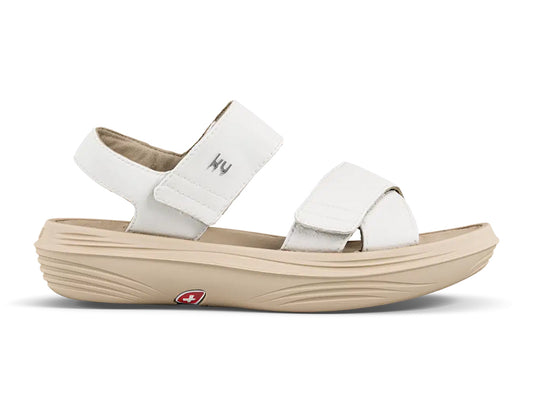 Womens Melano White Cushioned Sandals
