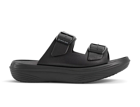 Mens Uri Black Cushioned Sandals